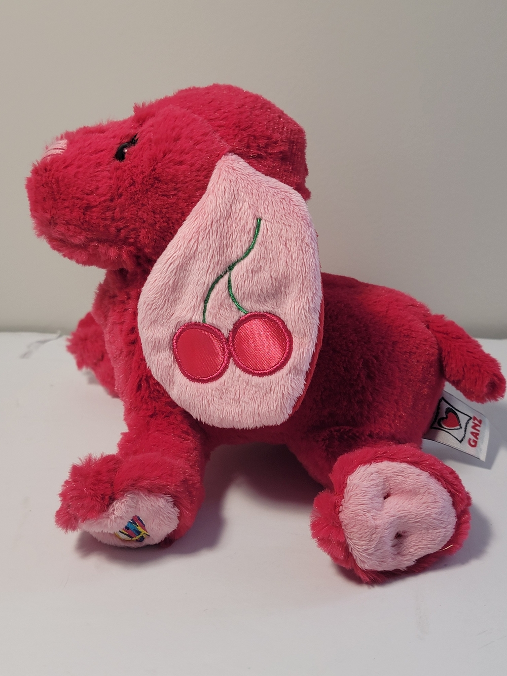 retired Ganz Webkinz Cherry Soda Pup Plush